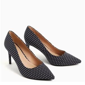 Torrid Black and White Polka Dot Heels